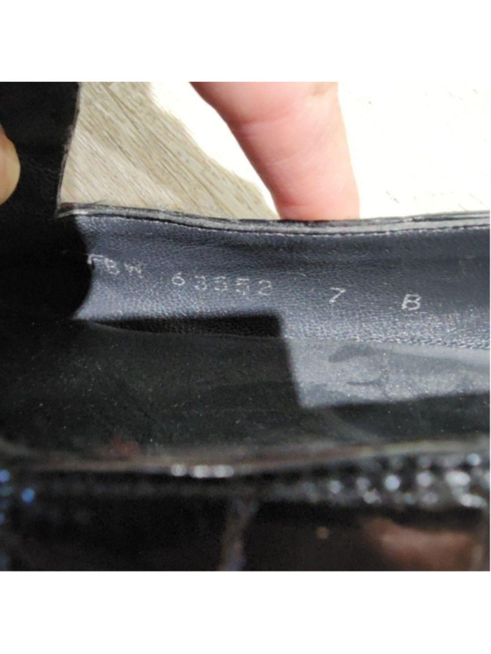 Stuart Weitzman Shoes Womens 7 Black Croc Embossed Loafer Flats Slip On Casual - Picture 8 of 10